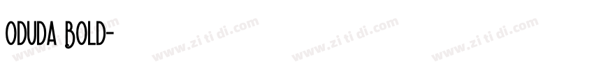 Oduda Bold字体转换
